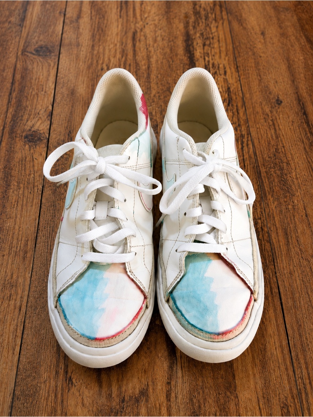 Nike Court Legacy Next Nature Pastel Watercolor Sneakers Youth 5 / Women’s 6.5 - Picture 2 of 4
